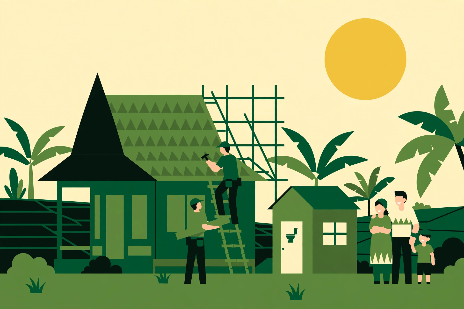 Ilustrasi bantuan Baznas Kabupaten Magelang untuk perbaikan rumah tidak layak huni dan pembangunan jamban sehat