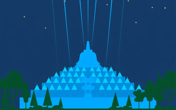 Candi Borobudur Akan Bersinar Biru pada Hari PBB bersama Monas dan IKN