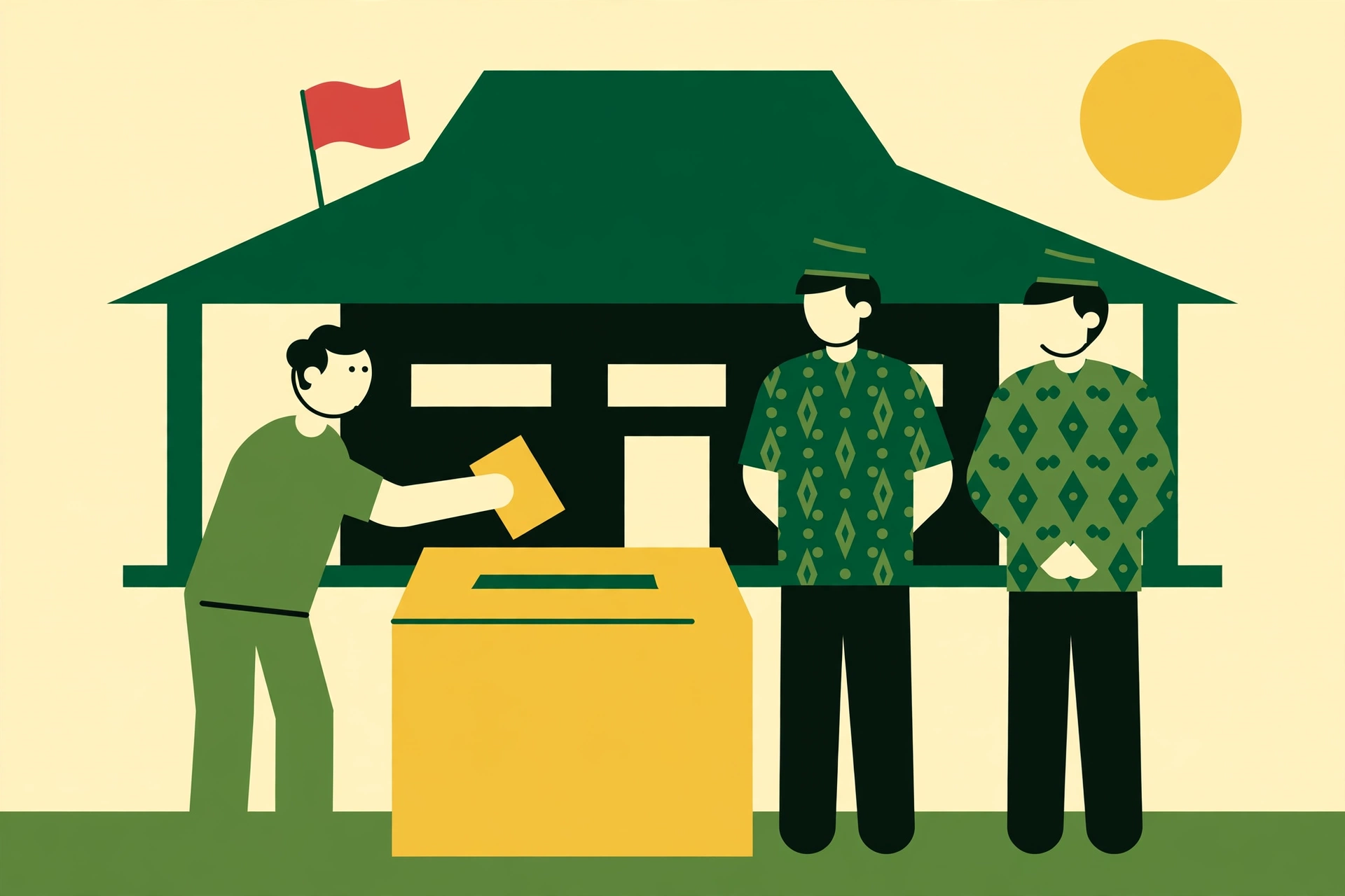 Pilkades Serentak 2026 di Magelang: 49 Desa Memilih 25 Oktober, 915 Personel Disiagakan 1 Ilustrasi pemungutan suara pemilihan kepala desa di sebuah tempat pemungutan suara